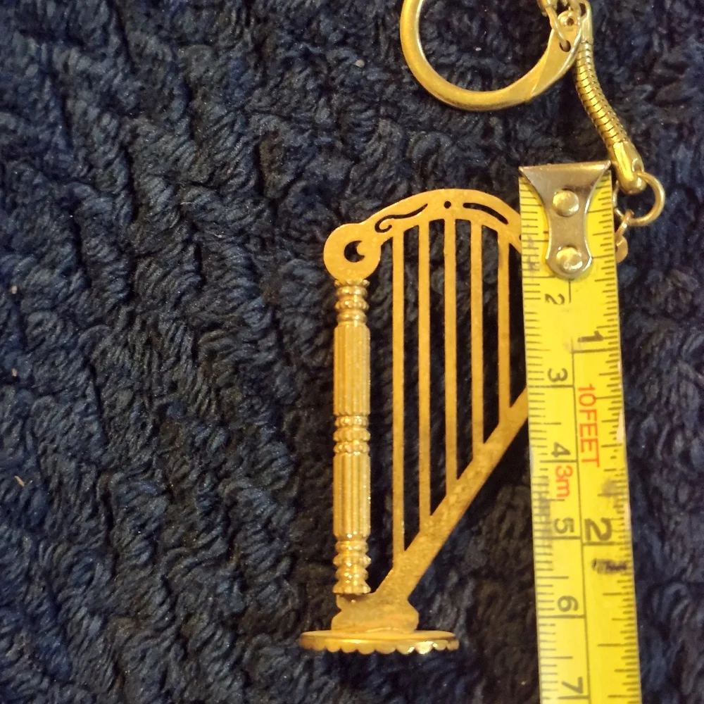 Vintage 1980-1990s Musical Instrument Keychains Set Of 4